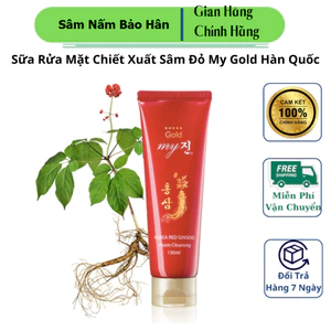 Sữa Rửa Mặt Chiết Xuất Sâm Đỏ My Gold Hàn Quốc, Gel Rửa Mặt Foam 130ml