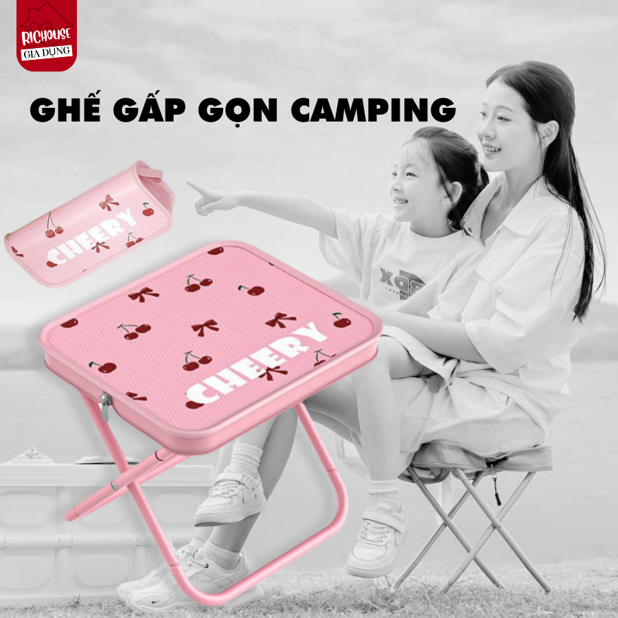 Ghế Gấp Gọn Dạng Túi Mang Đi Du Lịch, Dã Ngoại, Ghế gấp ngoài trời, Ghế cắm trại, Ghế câu cá cầm tay