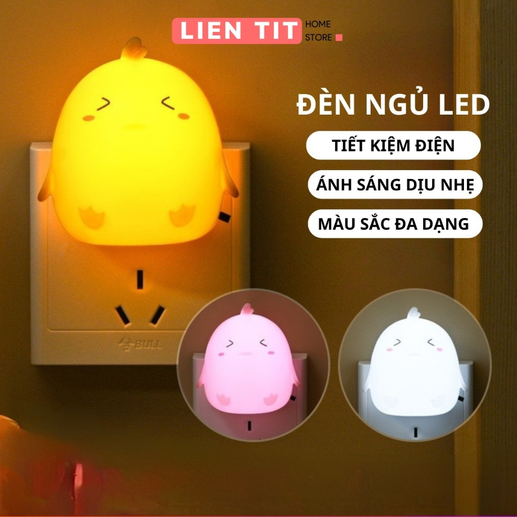 Đèn Ngủ Led Ánh Sáng Dịu Nhẹ Tiết Kiệm Điện, Bóng Ngủ Cute Mini Dễ Thương Cắm Điện Trực Tiếp