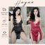 HT80 Váy ngủ sexy phối ren ngực hách dáng kèm ĐỆM LÓT, đồ ngủ lụa xẻ đùi tôn dáng gợi cảm HT80