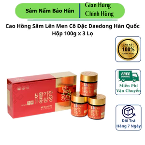 Cao Hồng Sâm Lên Men Cô Đặc Daedong Hàn Quốc Hộp 100g x 3 Lọ