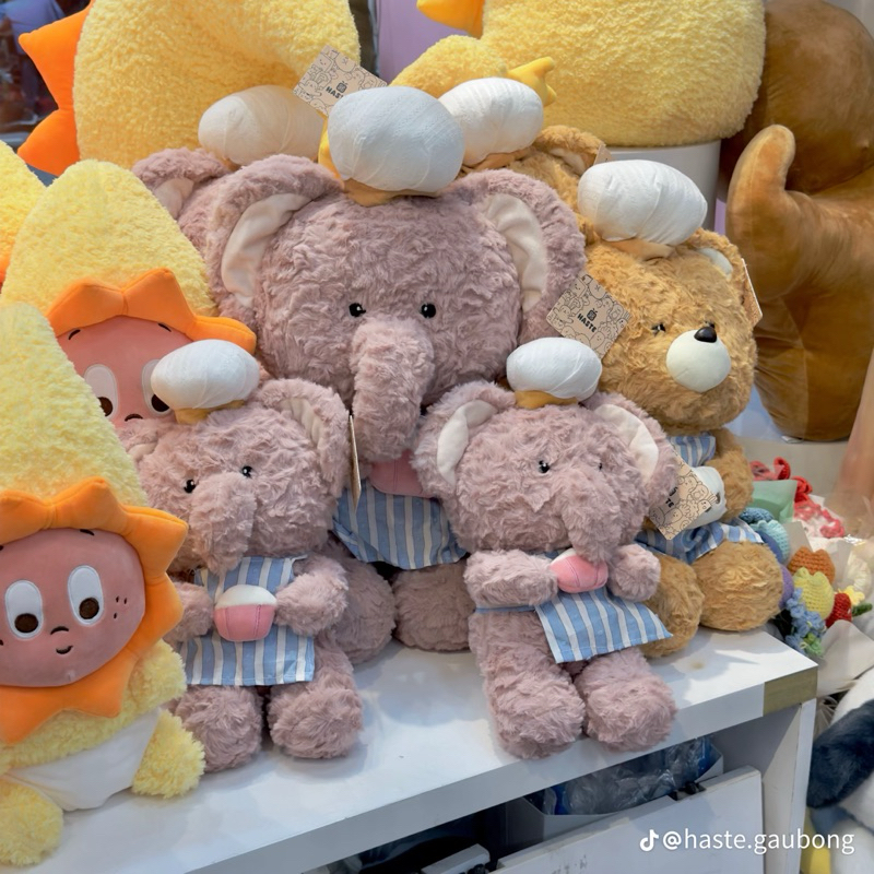 Gấu Thú Bông Động Vật Đầu Bếp Voi Gấu Teddy Gấu Trúc Panda Koala Quà Tặng Độc Đáo Lông Xù Siêu Mềm Mịn Siêu Dễ Thương