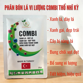 25g Phân bón lá Trung Vi Lượng Combi Thổ Nhĩ Kỳ hoà tan nhanh giúp cây xanh lá, dày lá, đẹp trái, bung chồi, vọt đọt