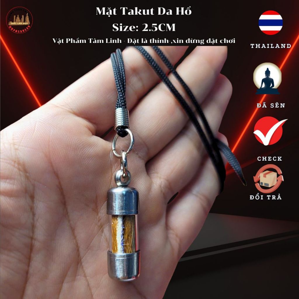 Mặt Dây chuyền Takul 5cm – Chất Liệu Da Vân Nâu, Thiết Kế Cứng Cáp