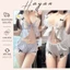 HT149 Bộ ngủ 2s sexy đính nơ xẻ v1 hách dáng,đồ ngủ lụa phối ren gợi cảm quyến rũ HT149