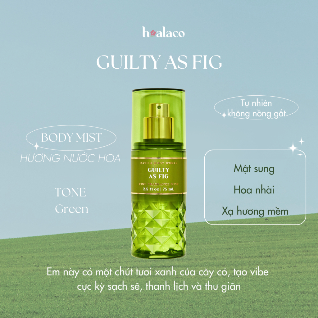 XỊT THƠM TOÀN THÂN BODY MIST GUILTY AS FIG BATH BODY WORKS