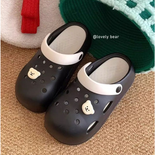 Dép nữ đế cao 5cm form tròn kèm 2 Sticker Gấu trắng Mita kiểu sandal CSM-43