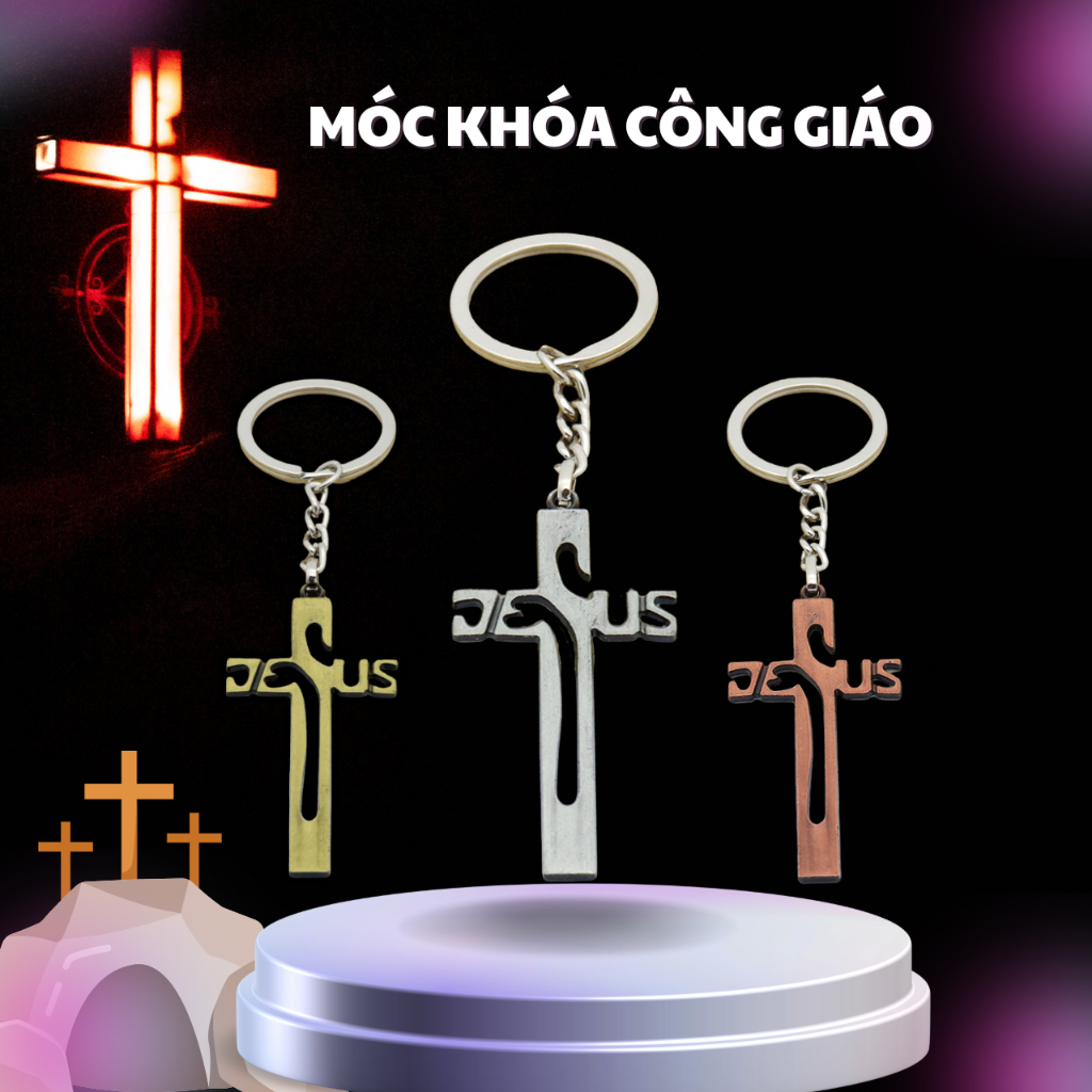 Móc Khóa Công Giáo, Móc Chìa Khóa, Móc Khóa mini, Móc Khóa Thập Giá Chúa Giêsu