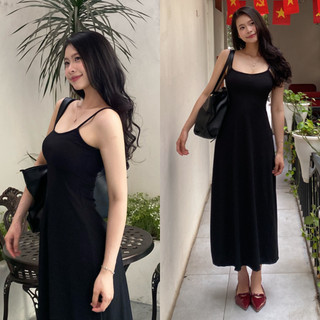 Đầm body hai đây nữ Forgirl váy maxi hai dây dáng dài trơn chất liệu thun tăm lạnh siêu mát T073