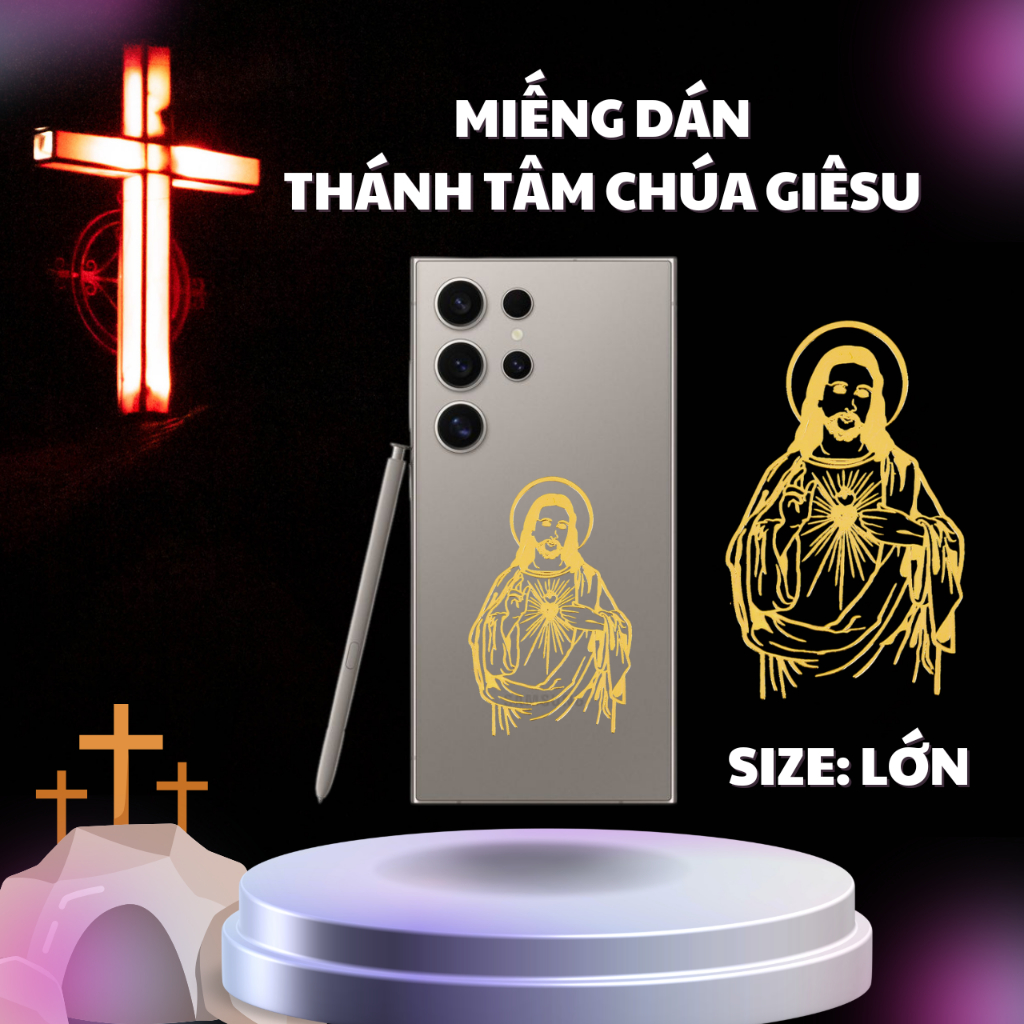Sticker Công Giáo dán điện thoại. Miếng dán điện thoại Công Giáo bền đẹp và ý nghĩa