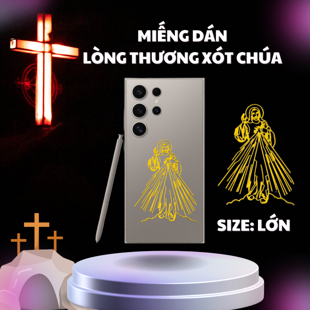Sticker Công Giáo dán điện thoại. Miếng dán điện thoại Công Giáo bền đẹp và ý nghĩa