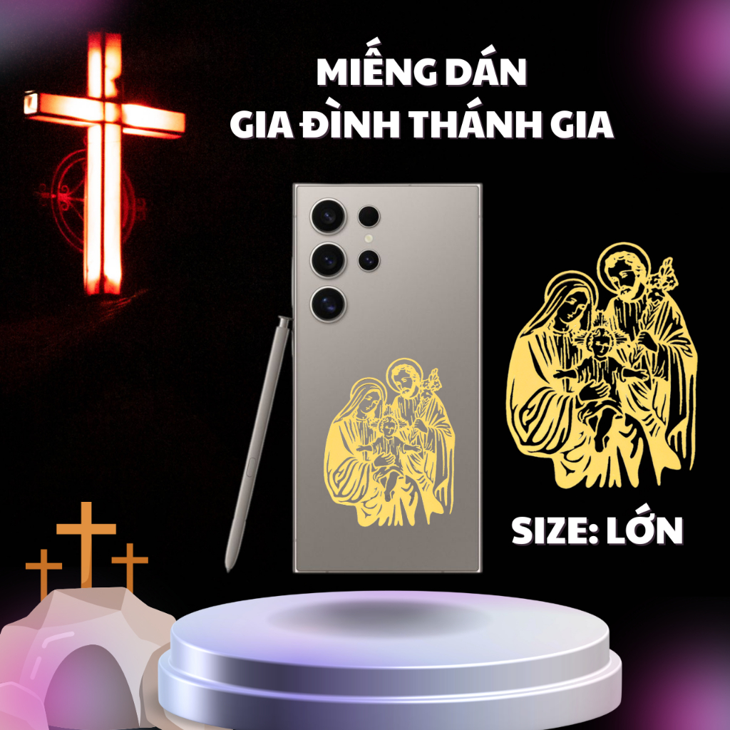 Sticker Công Giáo dán điện thoại. Miếng dán điện thoại Công Giáo bền đẹp và ý nghĩa