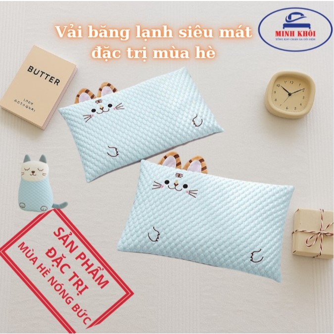 Gối nằm cho trẻ em loại cao cấp , vải băng lạnh thoáng mát