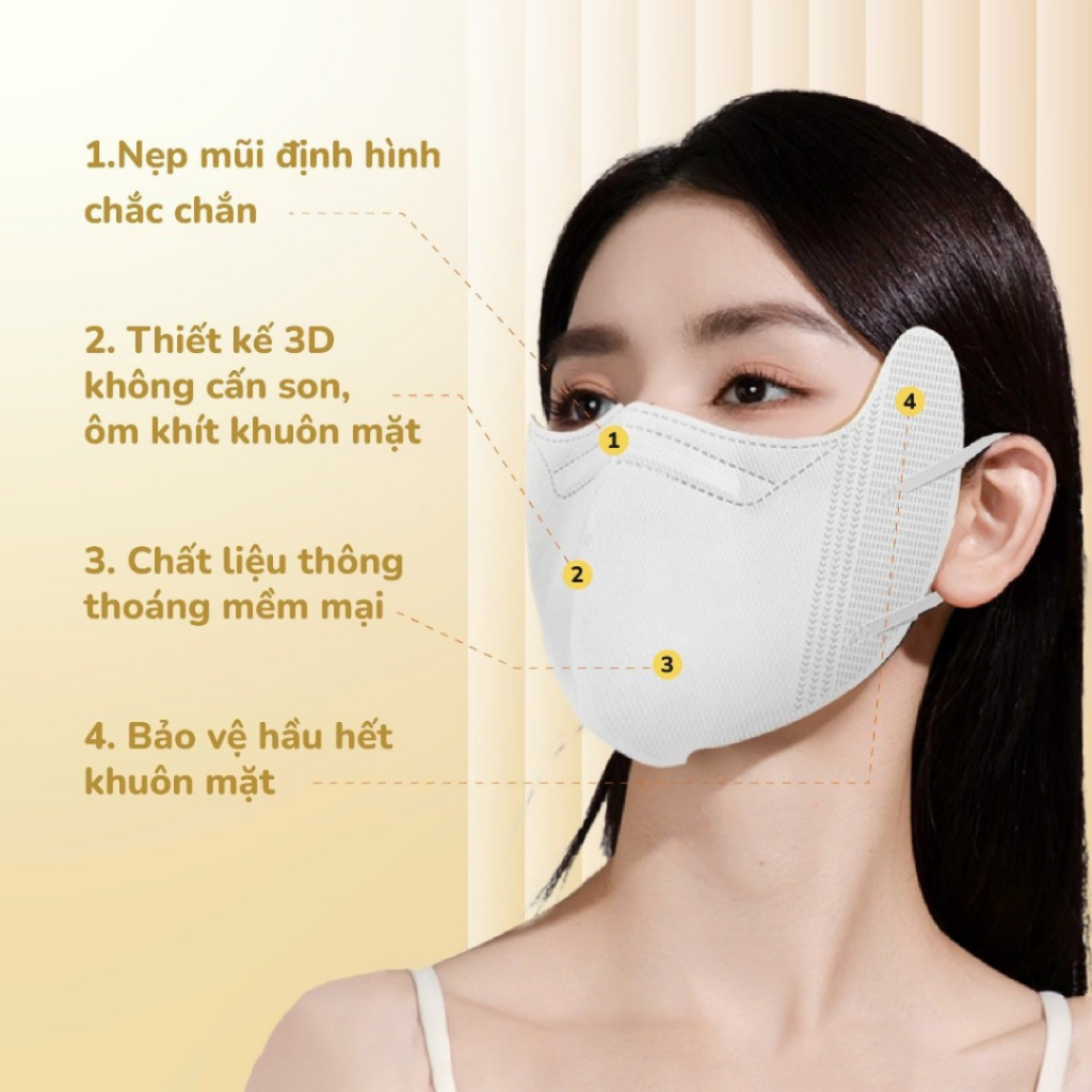 Combo 100 chiếc khẩu trang 9A 4 lớp Tulips kháng khuẩn, che kín mặt, chống nắng chống bụi hiệu quả