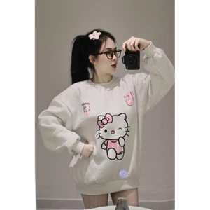 Sweater Hello Kitty Hottrend 2025 Hình In Sắc Nét Chất Vải Dày Dặn