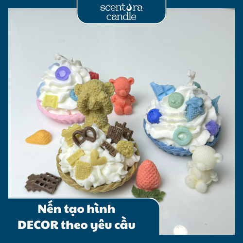 Nến thơm bánh ngọt - Bánh Tart Scentora Candle decor trang trí phòng, quà tặng, quà sinh nhật