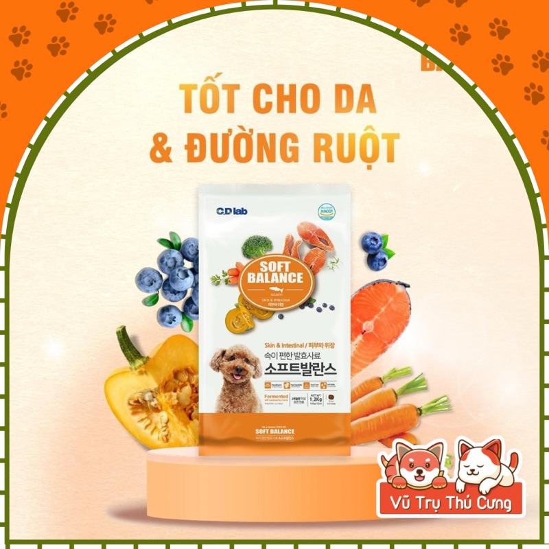 Thức ăn hạt mềm cho chó Soft Balance mượt lông và chắc xương 1.2KG