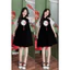 Đầm Nữ BABEE Kiểu Babydoll Tay Ngắn Phối Charm Xinh Xắn Chất Nhung Mềm Mịn Thoải Mái