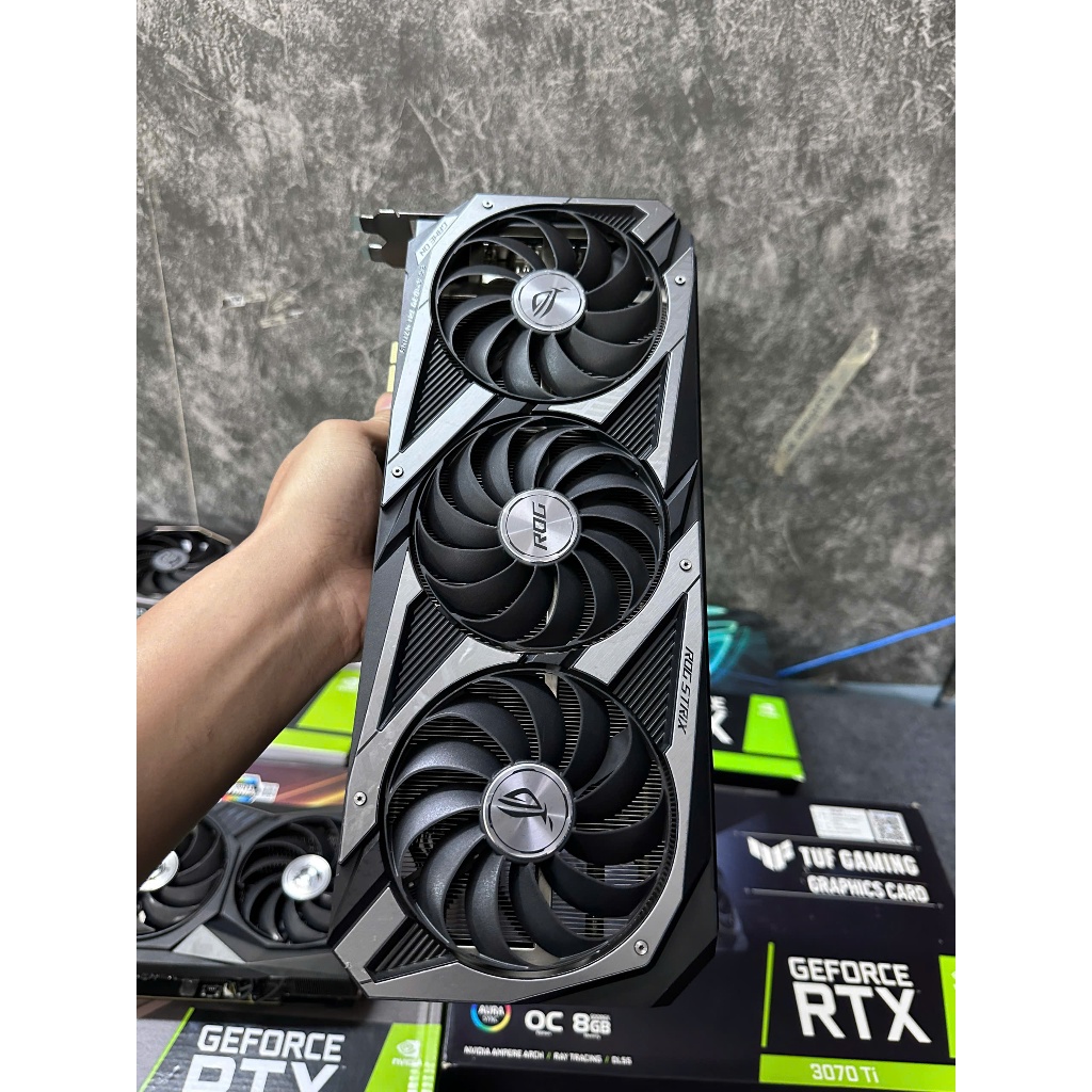Like New] VGA vga Card màn hình Asus RTX 3070ti Rog Strix Msi
