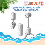 Quạt ngoài trời đa năng 4 in 1 JISULIFE Ultra1 54W dung lượng pin 13500mAh | Tích hợp đèn pin và trạm sạc | Chính hãng — ảnh 1
