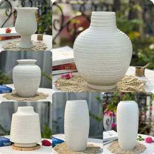 Bình Hoa Gốm Sứ Bát Tràng Men Tiêu Cắm Hoa Phong Cách Retro Vintage Decor Phòng Khách GomDecorTSC