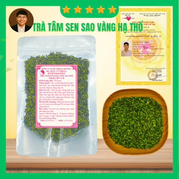 Trà Tâm Sen Sao Vàng Hạ Thổ 100G - Giúp ngủ ngon, sâu giấc, huyết áp, mát gan, Ổn định đường huyết, Tăng cường trí nhớ.