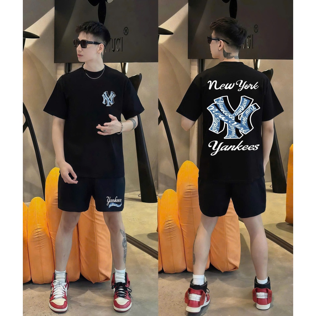Áo phông MLB  siêu sale - MLB korea nam nữ cao cấp, 100% cotton co giãn 2 chiều , định lượng 250gms,YANKEES NỔI