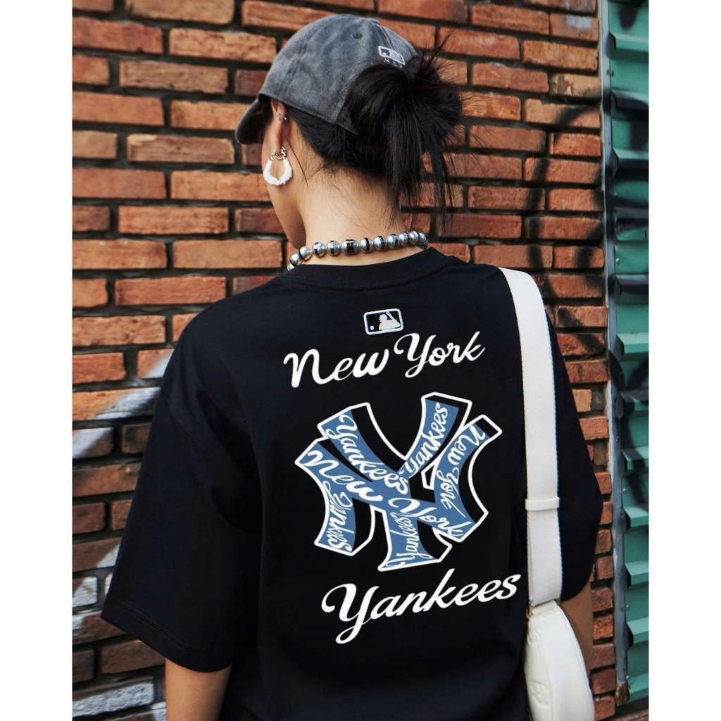 Áo phông MLB  siêu sale - MLB korea nam nữ cao cấp, 100% cotton co giãn 2 chiều , định lượng 250gms,YANKEES NỔI