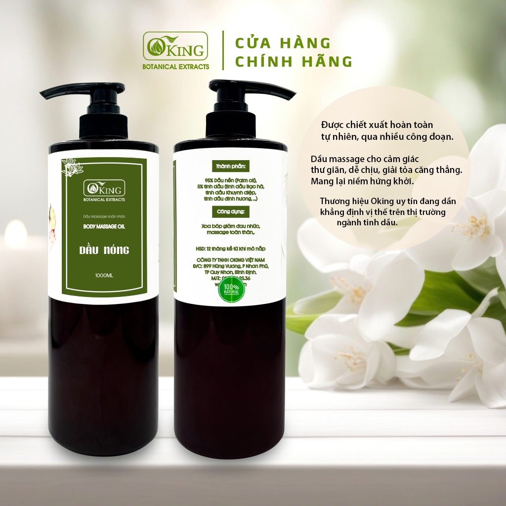 Dầu nóng massage body giúp thư giãn, giải tỏa căng thẳng như ở spa | Oking Việt Nam