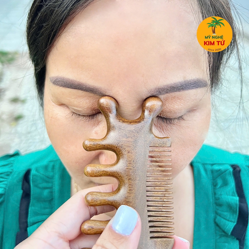 [ HÀNG LOẠI 1 ] Lược Gỗ Hồi Thơm Massage Thư Giãn Da Đầu, Massage Mắt, Thư Giãn Tại Nhà, Đa Năng - KIM TỨ