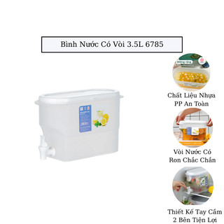 Bình đựng nước 3.5l ướp lạnh thực phẩm, Bình nước có vòi để tủ lạnh tiện lợi 6785