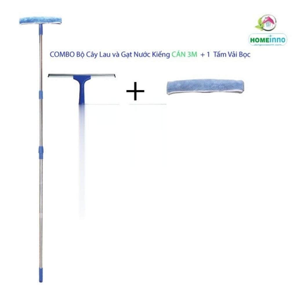 Bộ cây lau kính, gạt nước đa năng Homeinno