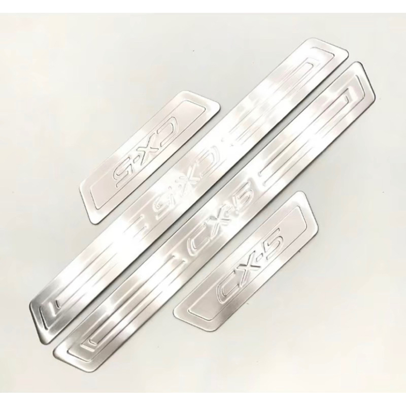 Ốp bậc cửa, nẹp bước chân xe Mazda CX5 2018-2025 inox 304 sáng bóng