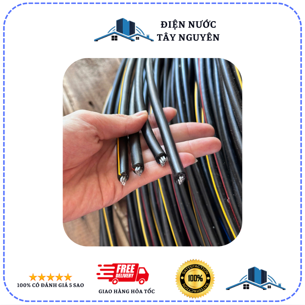 20cm Mẫu Dây điện ABC 2x25 mm² - TCVN 6447 - Cáp Nhôm ABC | Shopee Việt Nam