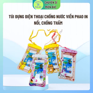 Túi Đựng Điện Thoại Chống Nước Viền Phao In Nổi