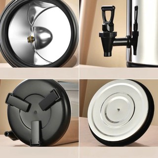 Bình Ủ Trà  Giữ Nhiệt Nóng Lạnh  3 Lớp Inox 304, Bình Ủ Trà Sữa  6L 8L 10L 12L Cam Homeware
