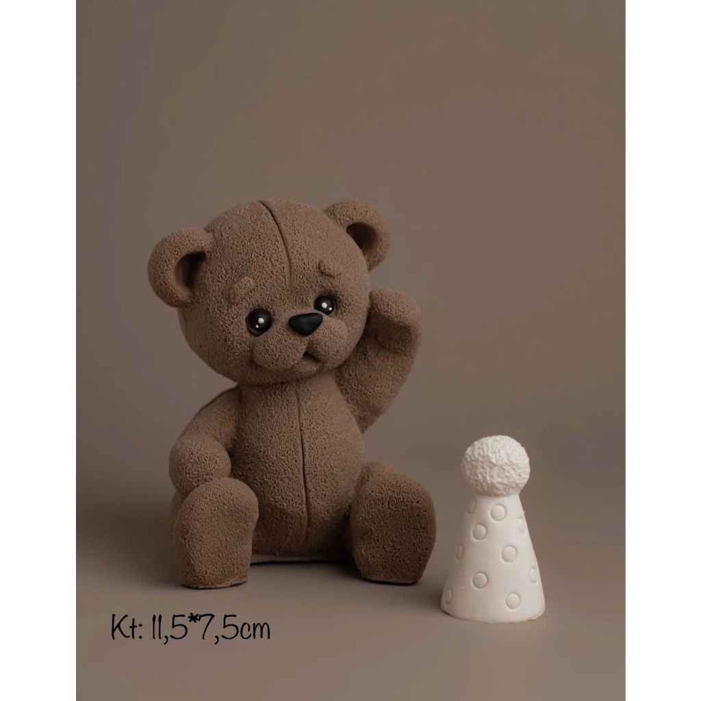 Khuôn silicon Gấu Teddy đại