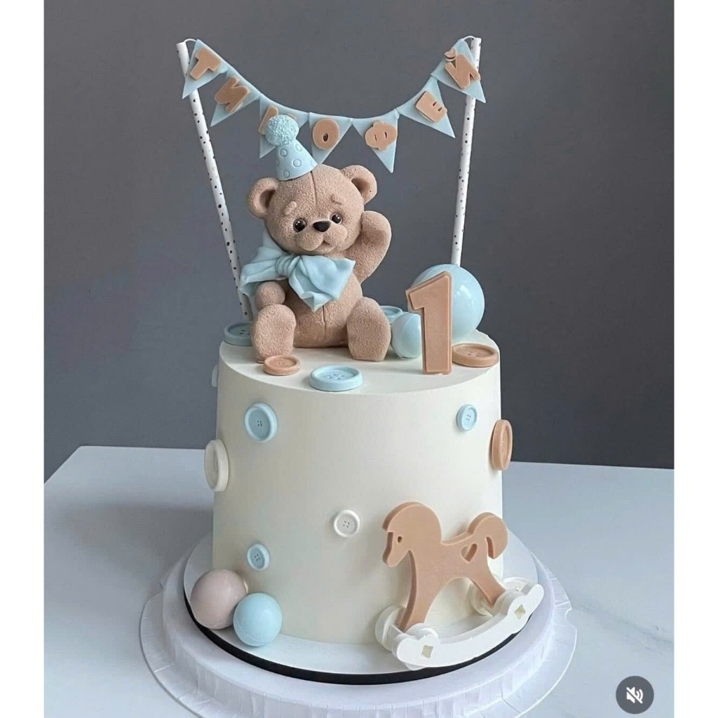 Khuôn silicon Gấu Teddy đại