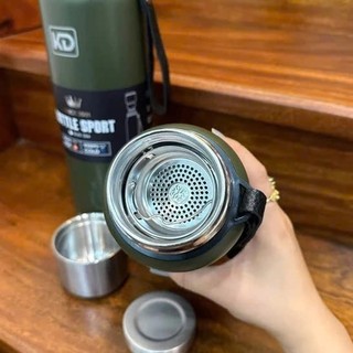 Bình Giữ Nhiệt KD 852 Bình Nước Cao Cấp 36h Nắp Tách Thành Cốc Toàn Bộ Bằng Inox 304 Cam Homeware