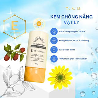 [KEM CHỐNG NẮNG VẬT LÝ ] T.A.M VIETNAM SPF chuẩn 50+ ,che khuyết điểm nhẹ cho da ,mỏng nhẹ