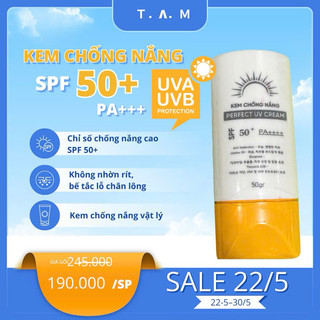 [KEM CHỐNG NẮNG VẬT LÝ ] T.A.M VIETNAM SPF chuẩn 50+ ,che khuyết điểm nhẹ cho da ,mỏng nhẹ