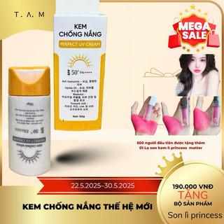 [KEM CHỐNG NẮNG VẬT LÝ ] T.A.M VIETNAM SPF chuẩn 50+ ,che khuyết điểm nhẹ cho da ,mỏng nhẹ