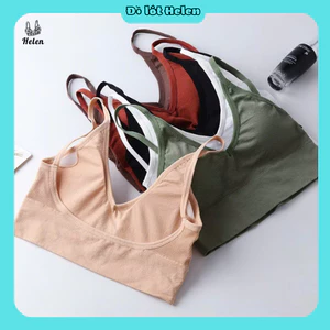 Áo bra nữ, Bra lưng U chất cotton tăm 0324