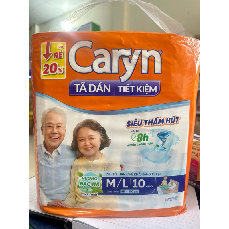 {Siêu rẻ } Bỉm tã  dán tã quần Caryn cho người lớn đi lại khó khăn đủ sz