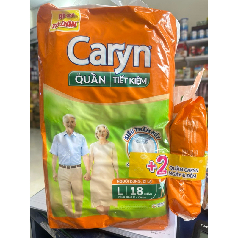 {Siêu rẻ } Bỉm tã  dán tã quần Caryn cho người lớn đi lại khó khăn đủ sz