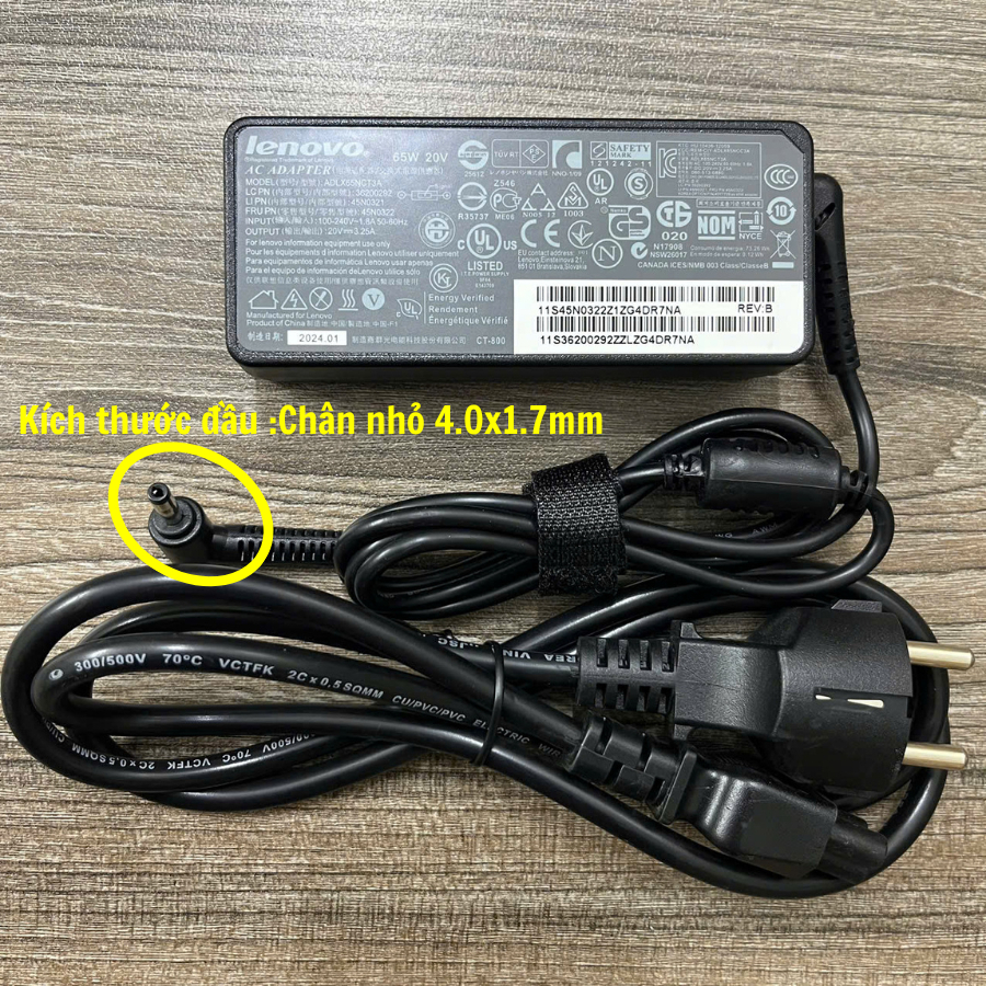 Sạc Laptop Lenovo 3.25A 65W, Sạc Máy Tính Lenovo Vuông Chân Kim/Type-C/USB, Cục Sạc Lenovo Thinkpad