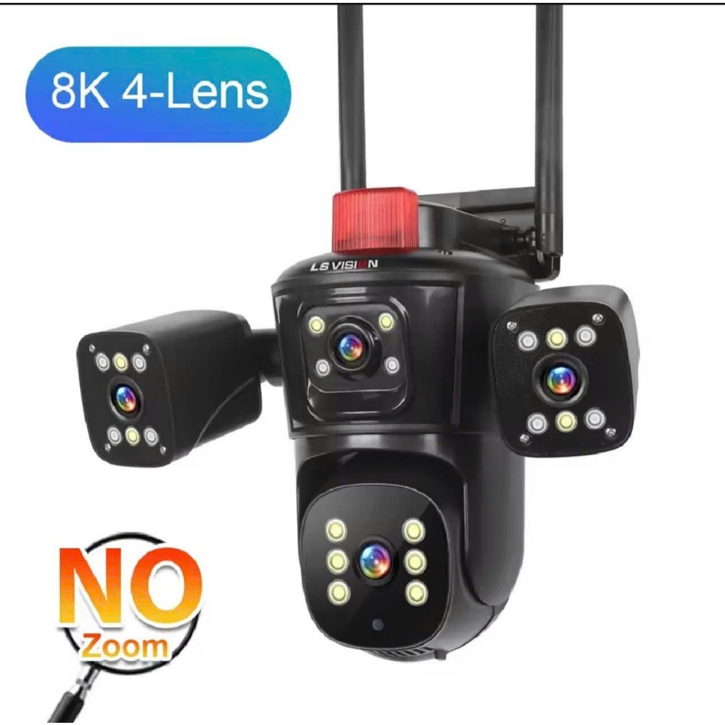 Camera wifi 4 khung hình IP FFVIDEO 4 mắt 4 khung hình độc lập ZOOM 10X ...