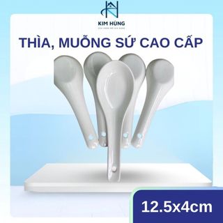 [Giá Xưởng] Combo 10 Muỗng sứ, Thìa Sứ trắng cao cấp, đơn giản mà sang trọng