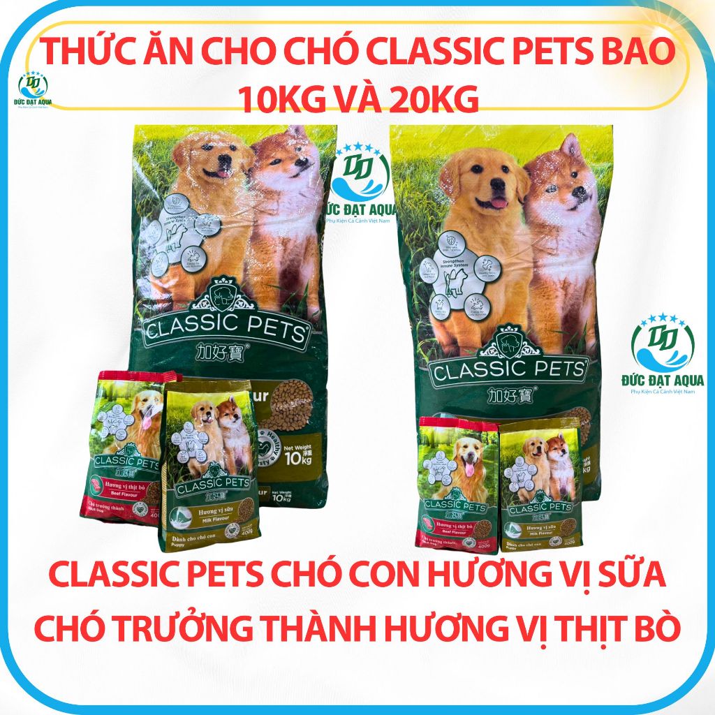 Thức ăn cho chó lớn & chó nhỏ 10kg 25gói Classic - BAO 20KG 50 gói 400g và không chia gói nhập thái 9