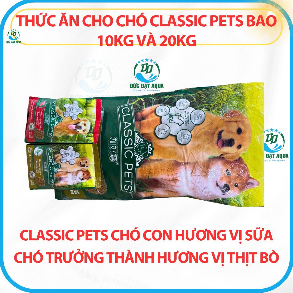 Thức ăn cho chó lớn & chó nhỏ 10kg 25gói Classic - BAO 20KG 50 gói 400g và không chia gói nhập thái 8